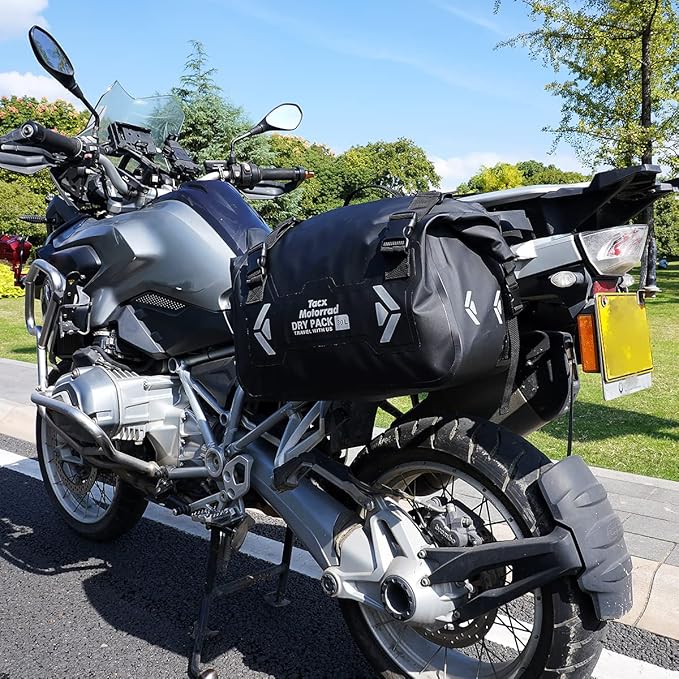 Motorcycle Saddle Bags Tail Bag, 30L Roll-top Waterproof Motor Detachable Side - Image 6