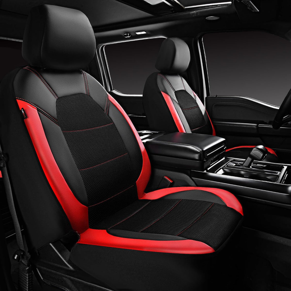 car pass universal leather car seat covers sport shown in use