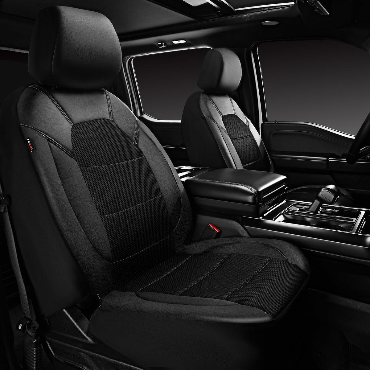 car pass universal leather two front seat covers,sport, view 9