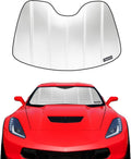 Pigenius Windshield Sun Shade for Chevrolet Corvette C7 2014-2019. Reflective Aluminum Film Front Window Sunshade - BLAZBLOCK