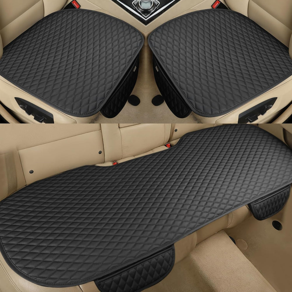 West Llama Pu Leather Car Seat Bottom Covers Protectors Include 1 Pair Front ...