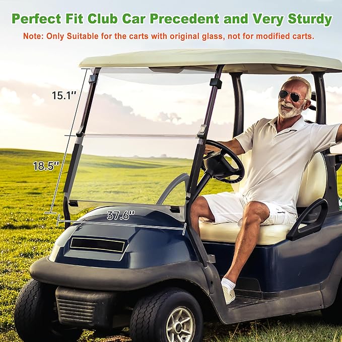 10L0L Golf Cart Windshield for Club Car Precedent 2004-Up, 2017-Up Onward - Image 8