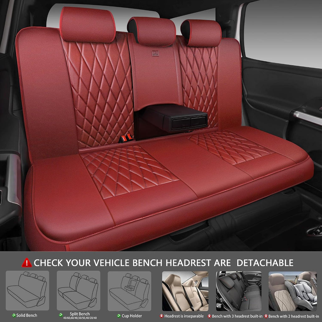 car pass piping luxury faux leather seat covers, close-up detail