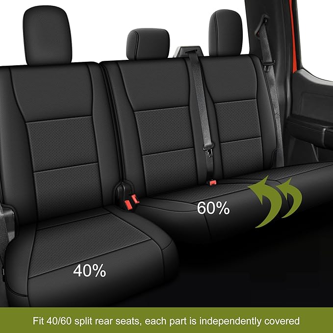 AOMSAZTO Seat Covers for Ford F150 XL XLT: 2015-2024 2025 SuperCrew & F250 F350 - Image 4