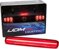 iJDMTOY Dark Red Lens Full LED Strip Lighting Trunk Lid Third Brake/Stop Light Assembly Compatible With Ford 2005-2009 Mustang (5th Gen Pre-LCI)