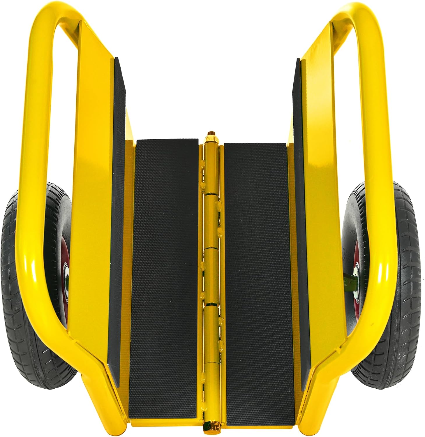 Heavy Duty Panel Dolly, Slab Dolly, Two Nice Handles, 10" Solid Rubber Tires, Super Weight 1000 LBS, All-Terrain Movement for Heavy Drywall Sheet & Door Material (Red) (Yellow)