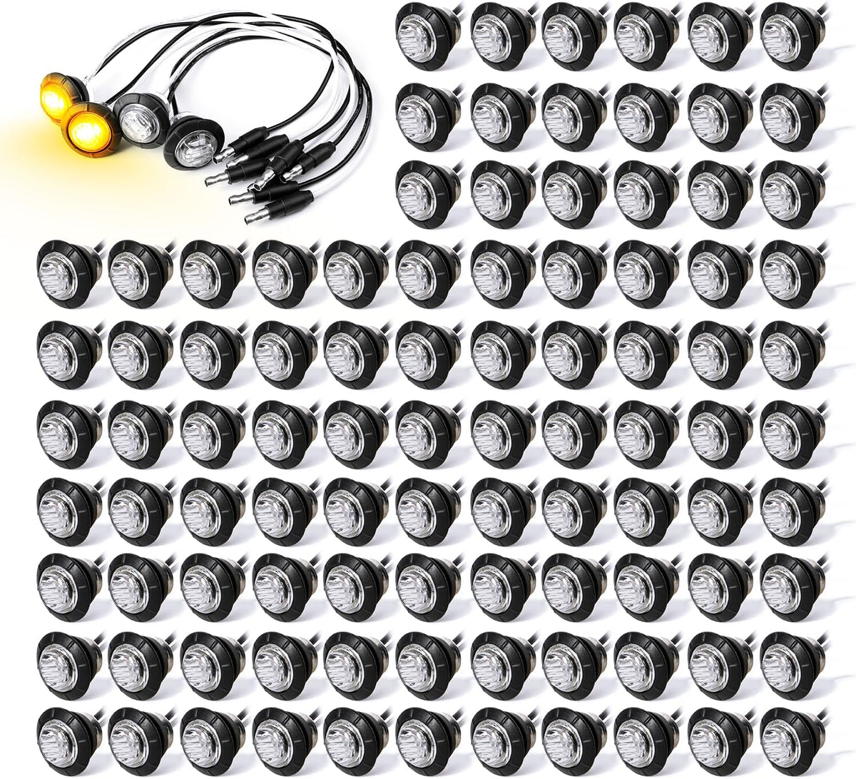 madcatz 3/4 inch round clear lens amber 3, main product view