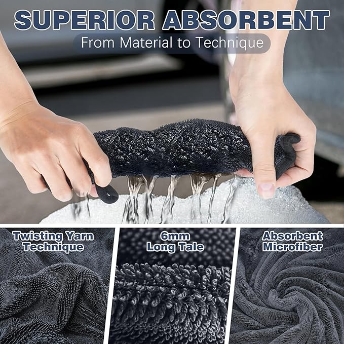 Microfiber Towels for Cars 2-Pack, 1300 GSM Ultra-Soft Microfiber, No Streaks - Image 5