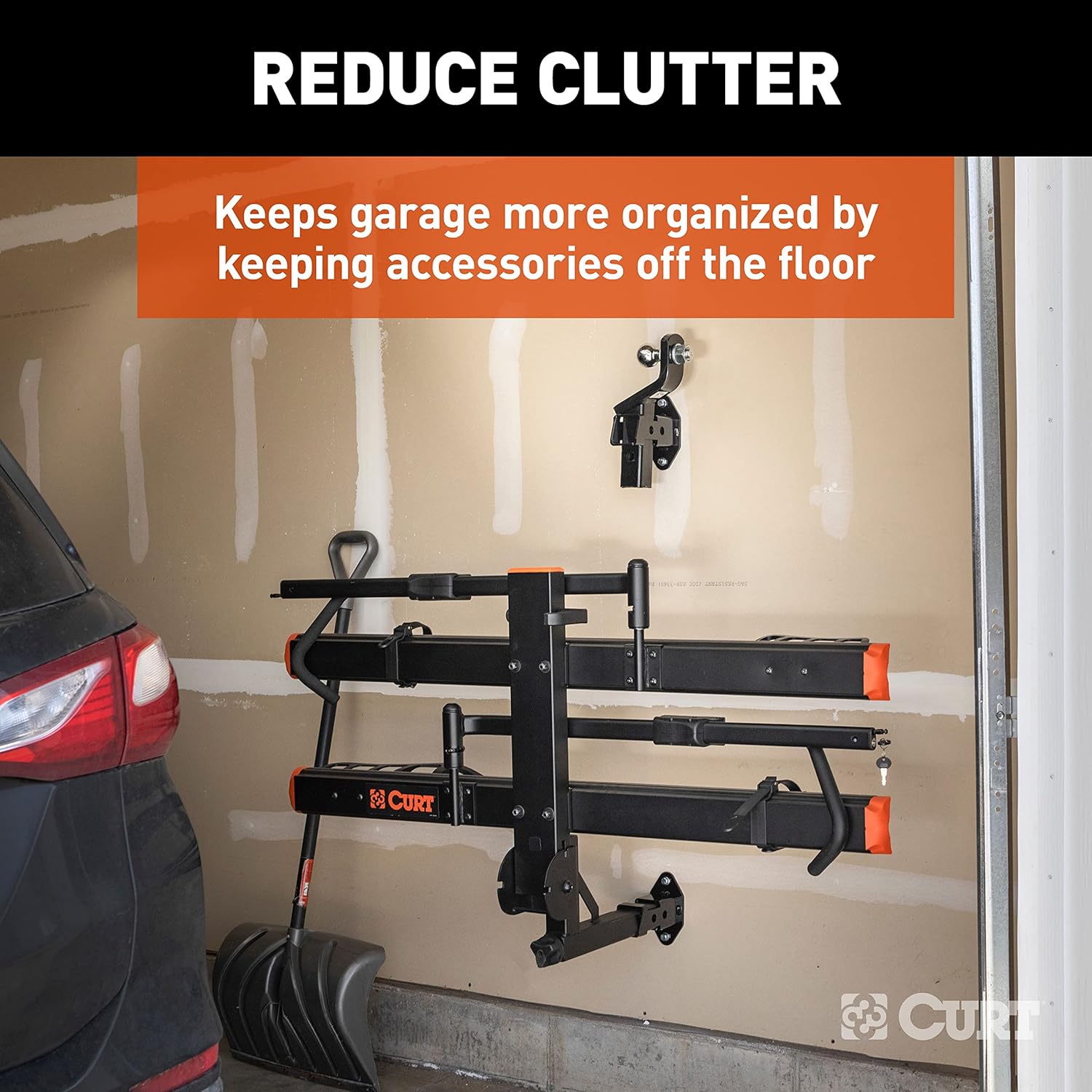 CURT 45069 Hitch Accessory Wall Mount, 2-Inch Receiver