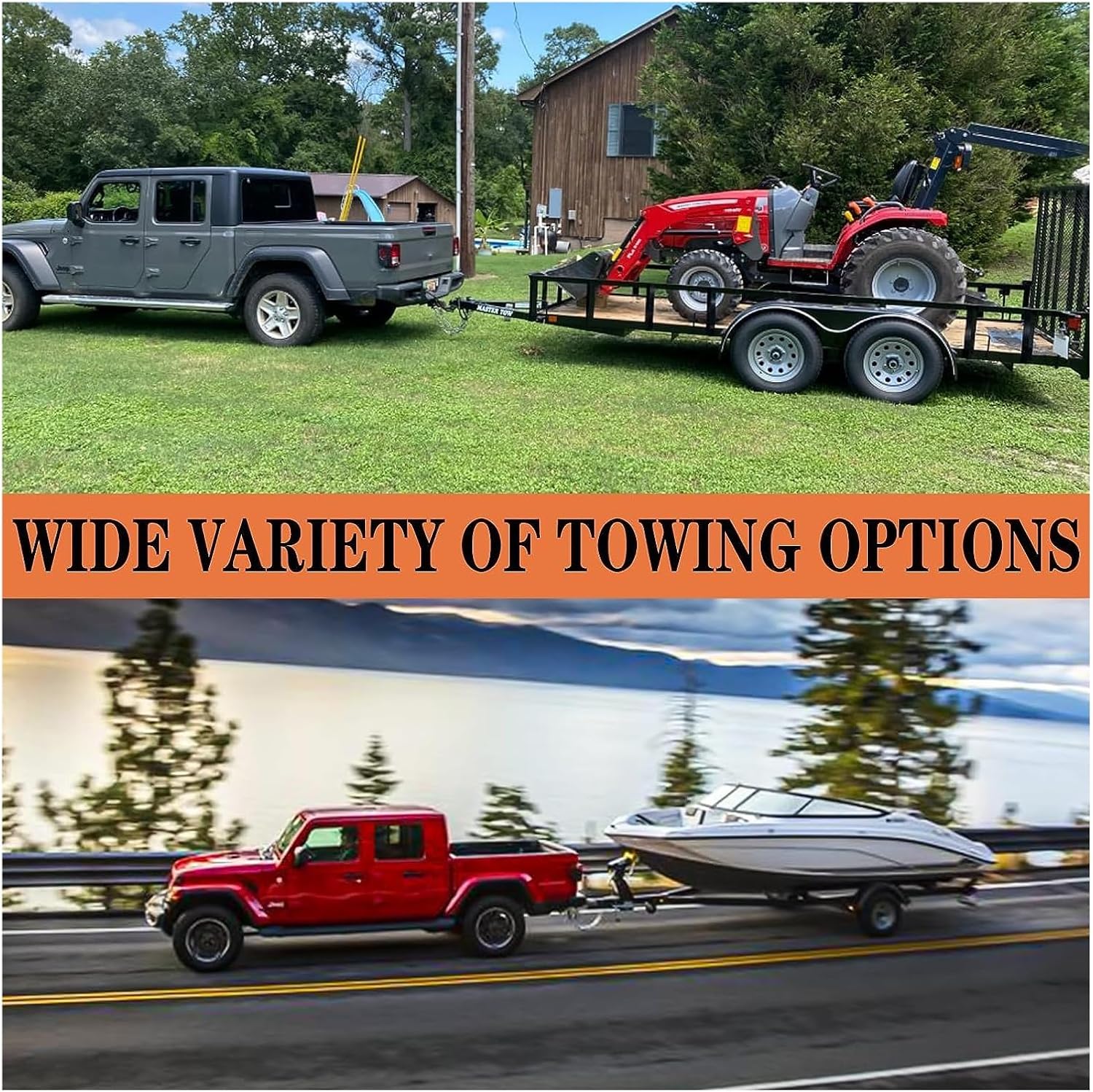 Adjustable Trailer Hitch Car Rear Bumper Trailer Hitch Receiver Tow Hitch Ball Mount with Hook