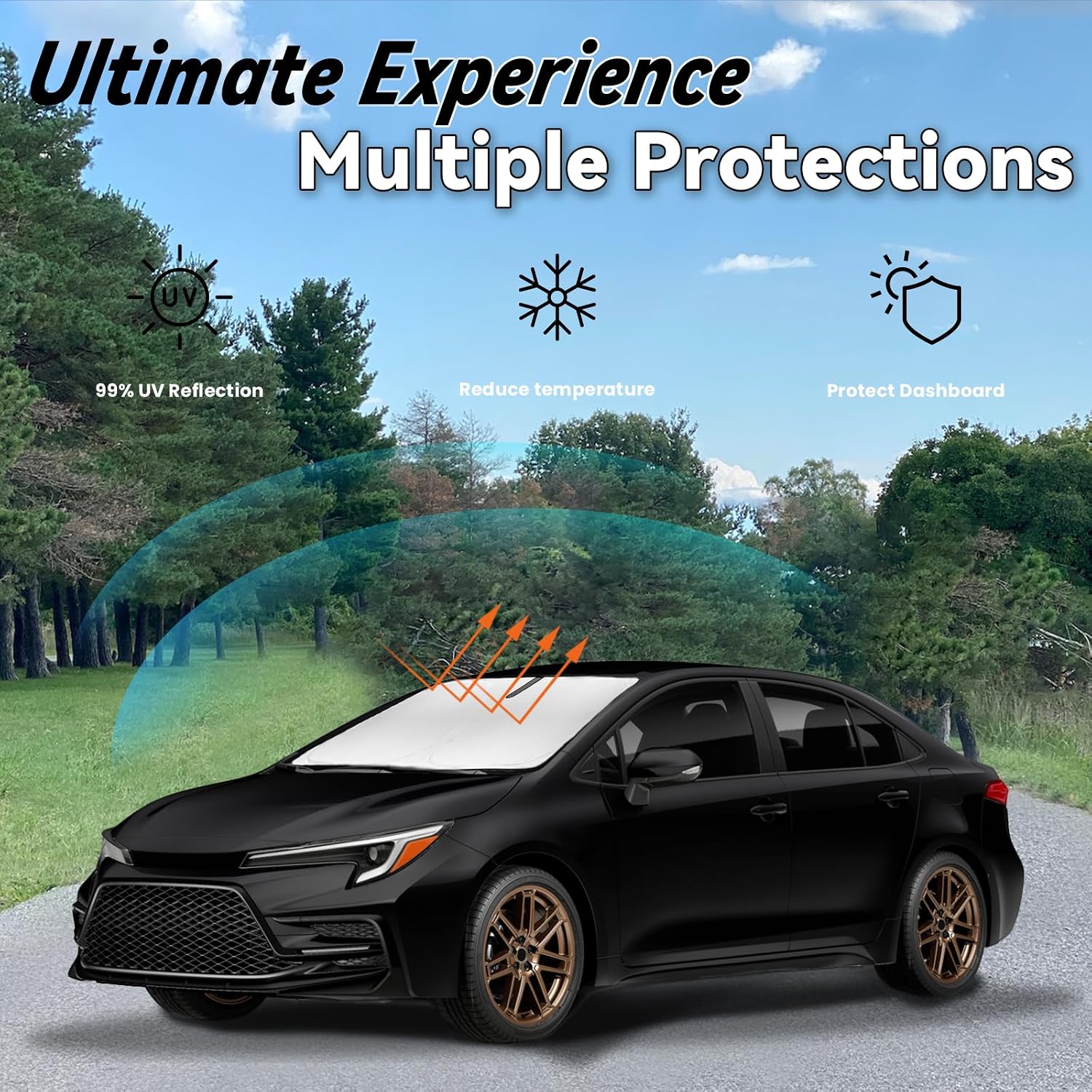 Windshield Sun Shade for Toyota Corolla 2014-2019