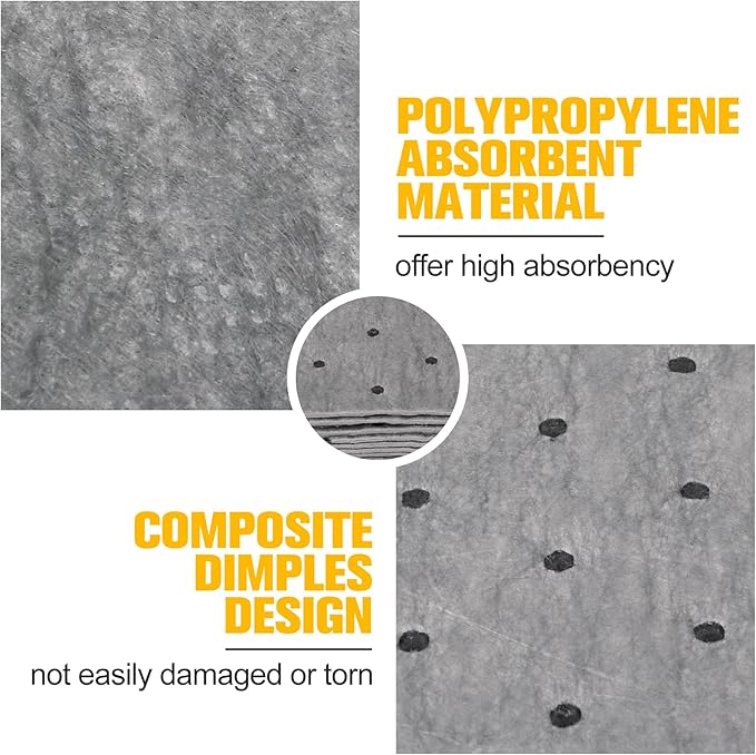 10PC Oil Absorbent Pads | 13"X10" Meltblown Polypropylene Mats, Hand-Tear Lines - Image 7