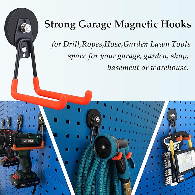 ULIBERMAGNET Magnetic Power Tool Organizer, Cordless Drill Garage Hook Heavy - Image 7