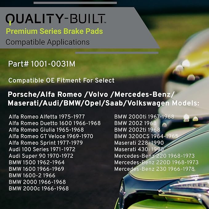 Premium Semi-Metallic Front Brake Pads Compatible - Image 3