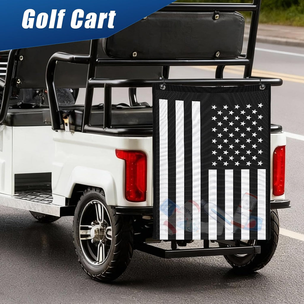26''x22'' UTV ATV Mesh Trash Bag,Sak It Mesh Trash Bag for UTV,Universal UTV Trash Storage Sack Compatible With Polaris RZR,Can-Am,CFmoto,Teryx,Kawasaki,Golf Cart,Arctic Cat (American Flag)