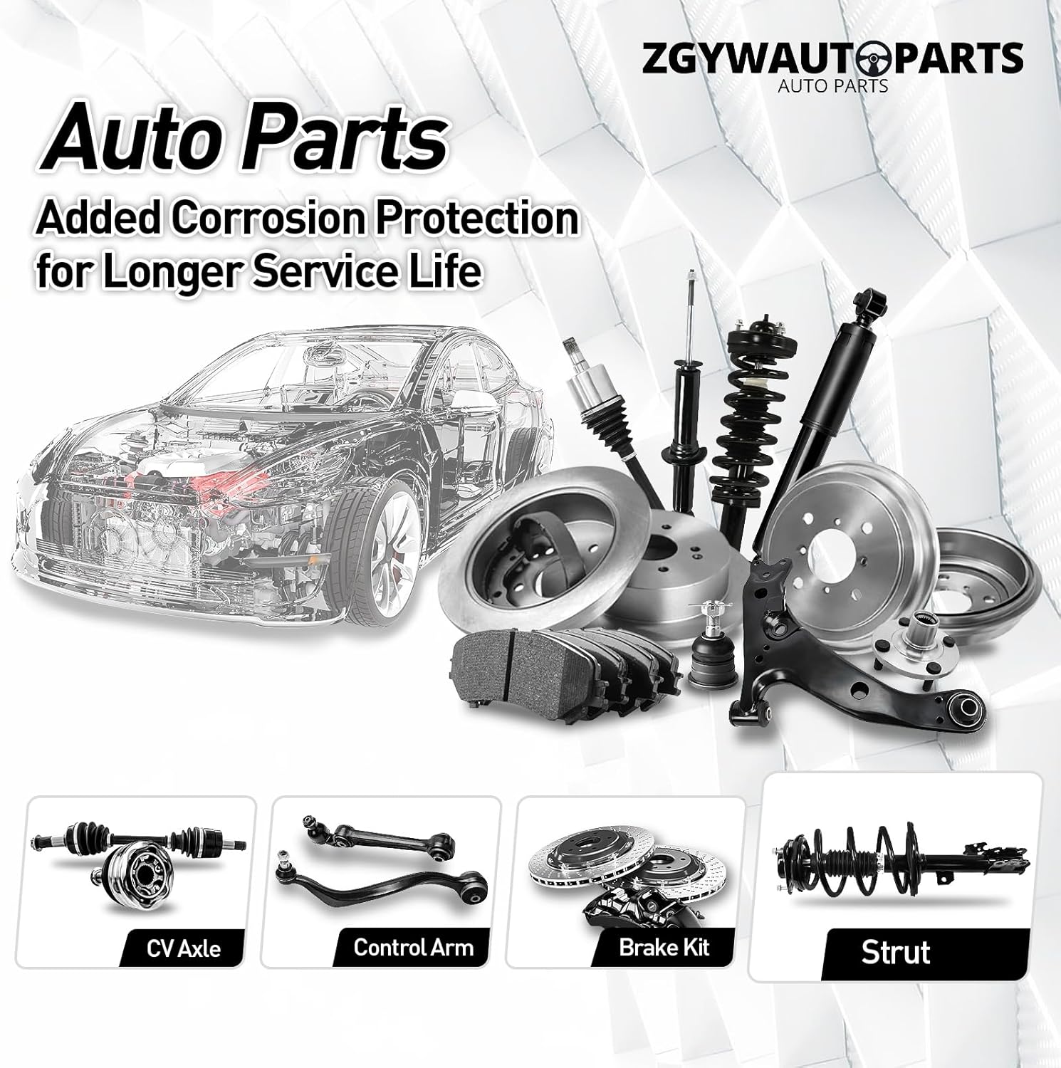 Front Driver Left Side Fender Supports Replacement for Ram 1500, 2500, 3500 2011 2012 2013 2014 2015 2016 2017 2018 5.7L V8, for Dodge Ram 1500 2009 2010 4.7L V8 Replace# 55372839AD CH1244109