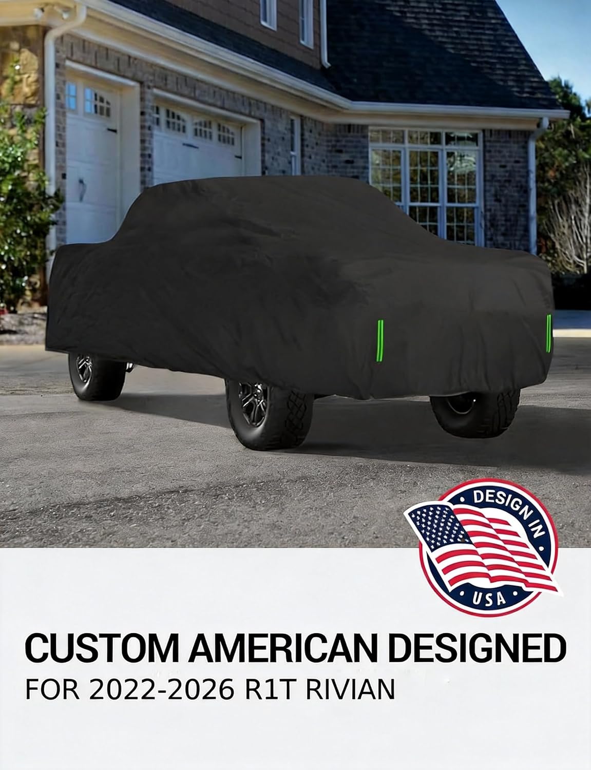 proadsy custom fit car cover for 2022-2026 rivian shown in use