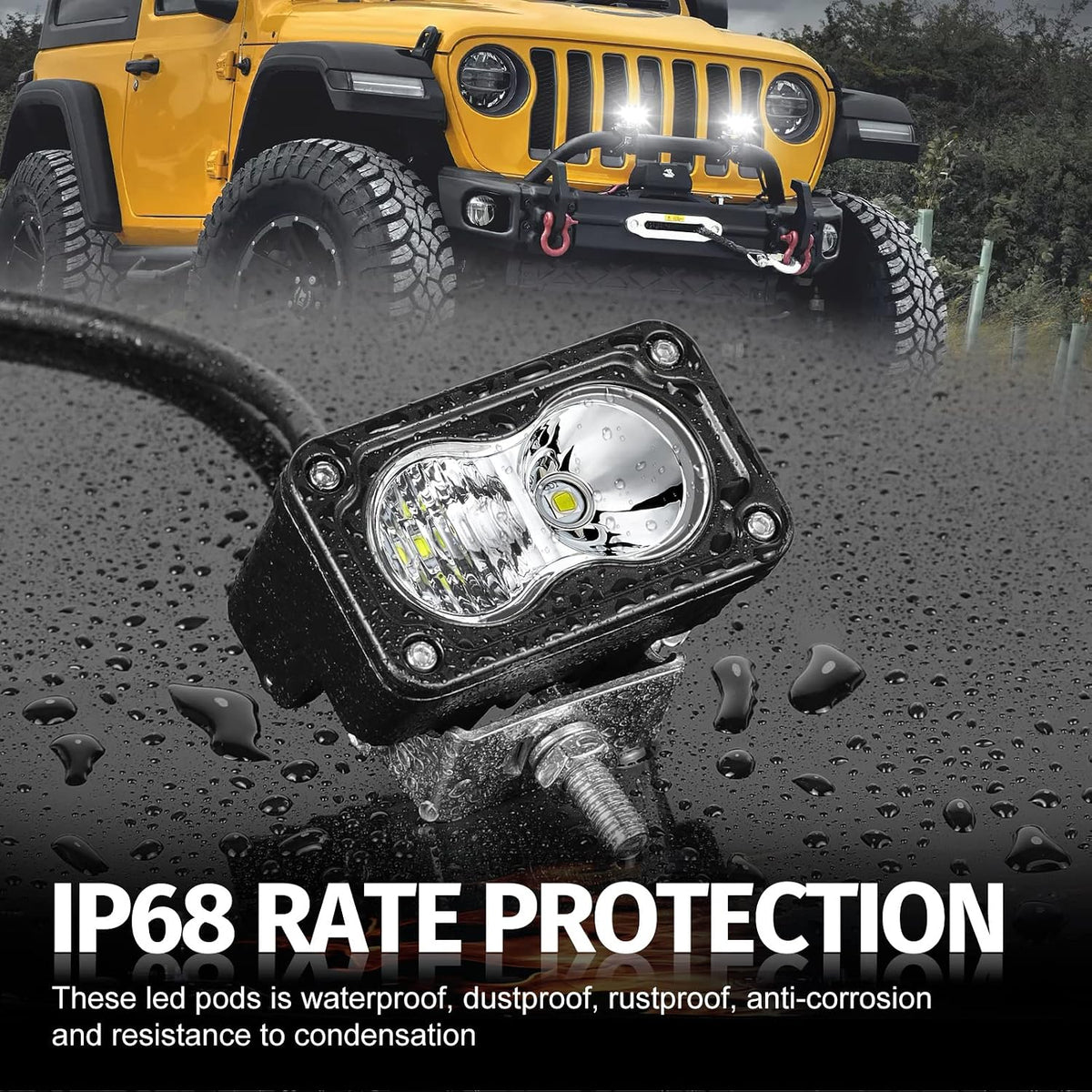 3 inch driving lights led pod light cube, package contents