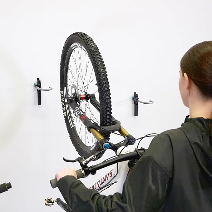 WheelRest Bike Hook, No-Lift Garage Bike Wall Mount 75lbs Max Load, Fits all - Image 7