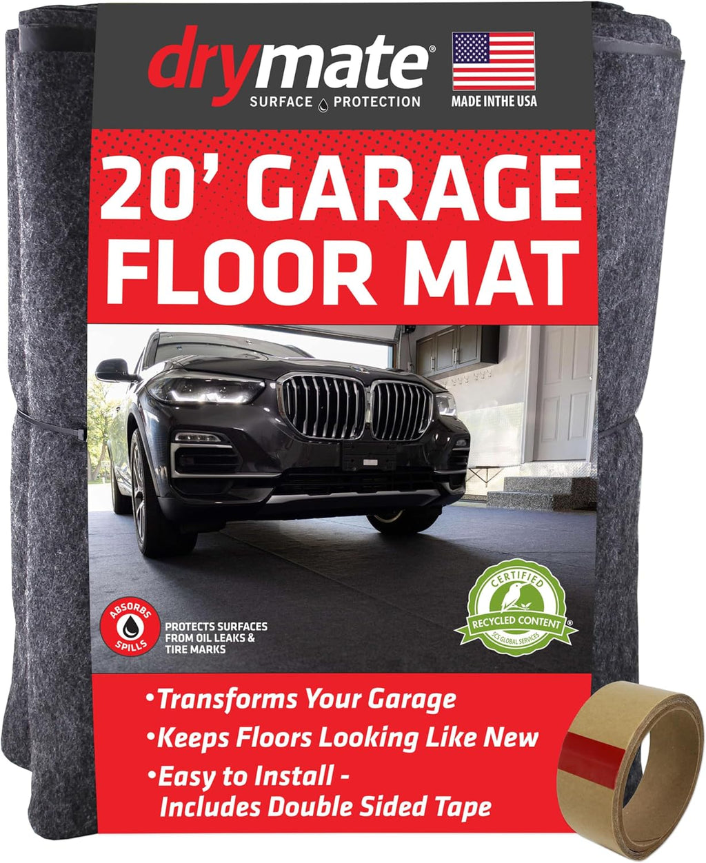 Drymate Garage Floor Mat, Protects Surfaces, Transforms Garage, Waterproof