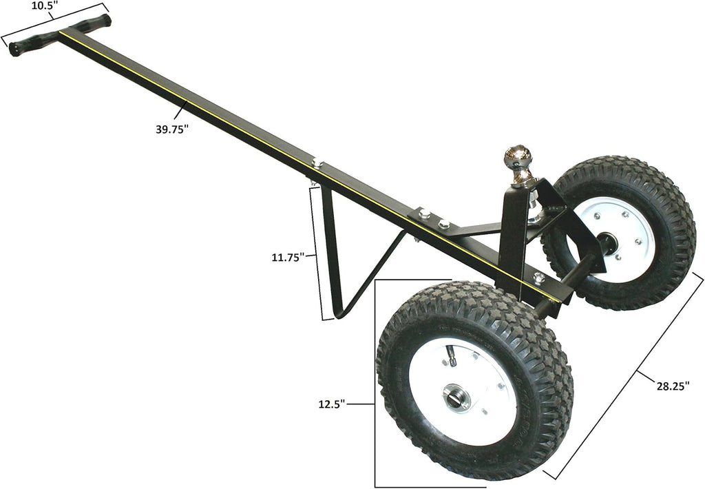 MaxxHaul Trailer Dolly - 600 lb Capacity - Boat Utility Jet Ski Trailer Mover - 12-Inch Pneumatic Tires - Alloy Steel (70225)