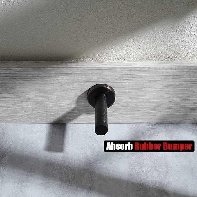 JQK Door Stopper Oil Rubbed Bronze, 304 Stainless Steel Thicken 1mm Sound - Image 6