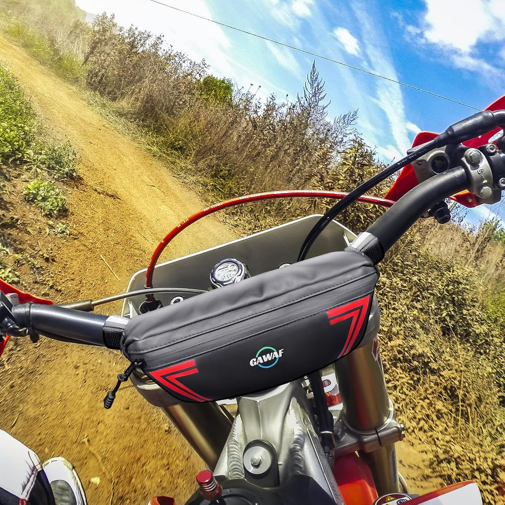 Upgrade Motorcycle Handlebar Bag, Universal Waterproof Motorcycle Tool Bag, Bicycle Front Storage Bag Fit for SURRON LIGHT BEE X, S X160, X260, Talaria Sting Segway Electric Dirt Bike