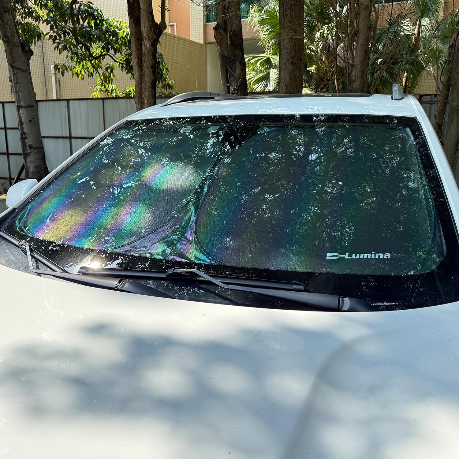 D-Lumina Windshield Sun Shades - Compatible with GMC Sierra 1500 2500 3500 2019 2020 2021 2022 2023 2024 2025 - Foldable Front Window Sun Protection, Heat Shield, Sunshade, Colourful