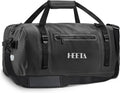 HEETA Waterproof Motorcycle Dry Bag, Waterproof Duffel Luggage Travel Bags with Zippered Closure & Pocket, Shoulder Straps, Large Space for Motorcycling Camping Commuting Boating (Black, 50L)