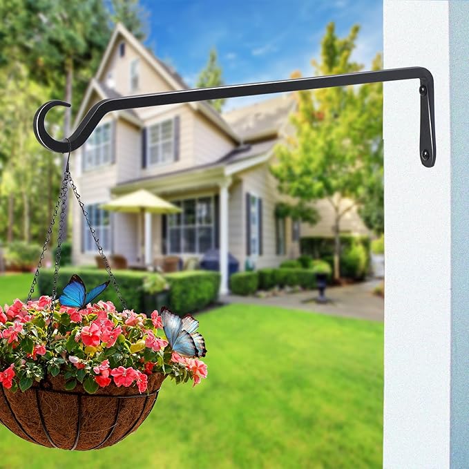 16 inch Plant Hanger, Sturdy Hanging Plant Bracket Outdoor, Hanging Plant Wall - Image 3