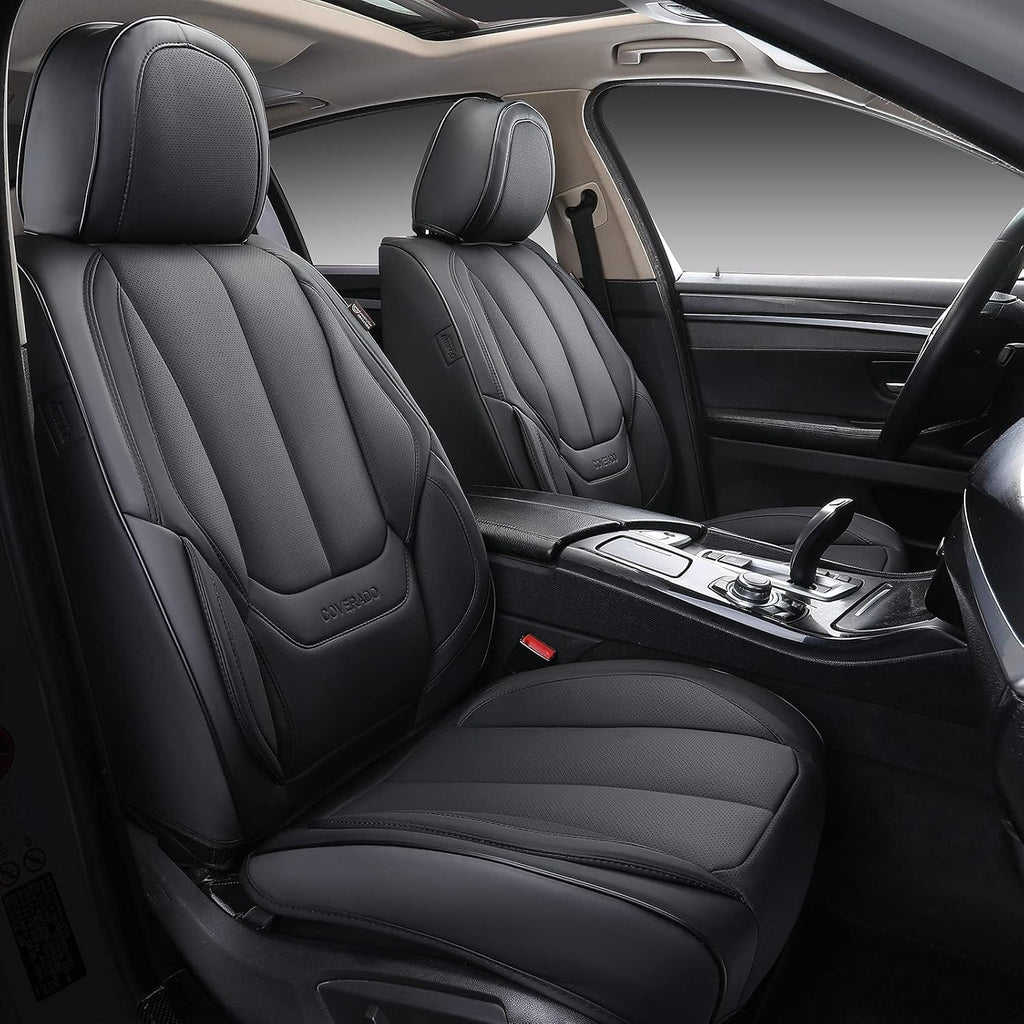 coverado seat covers full set, black seat covers, main product view