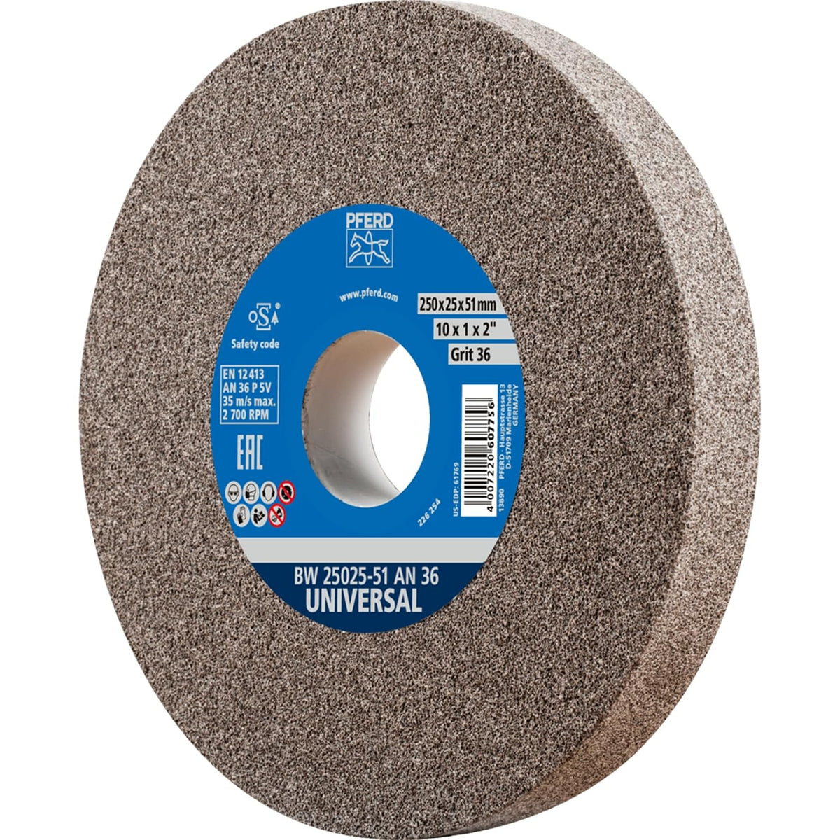 pferd vitrified bench grinding wheel – universal, 10", main product view