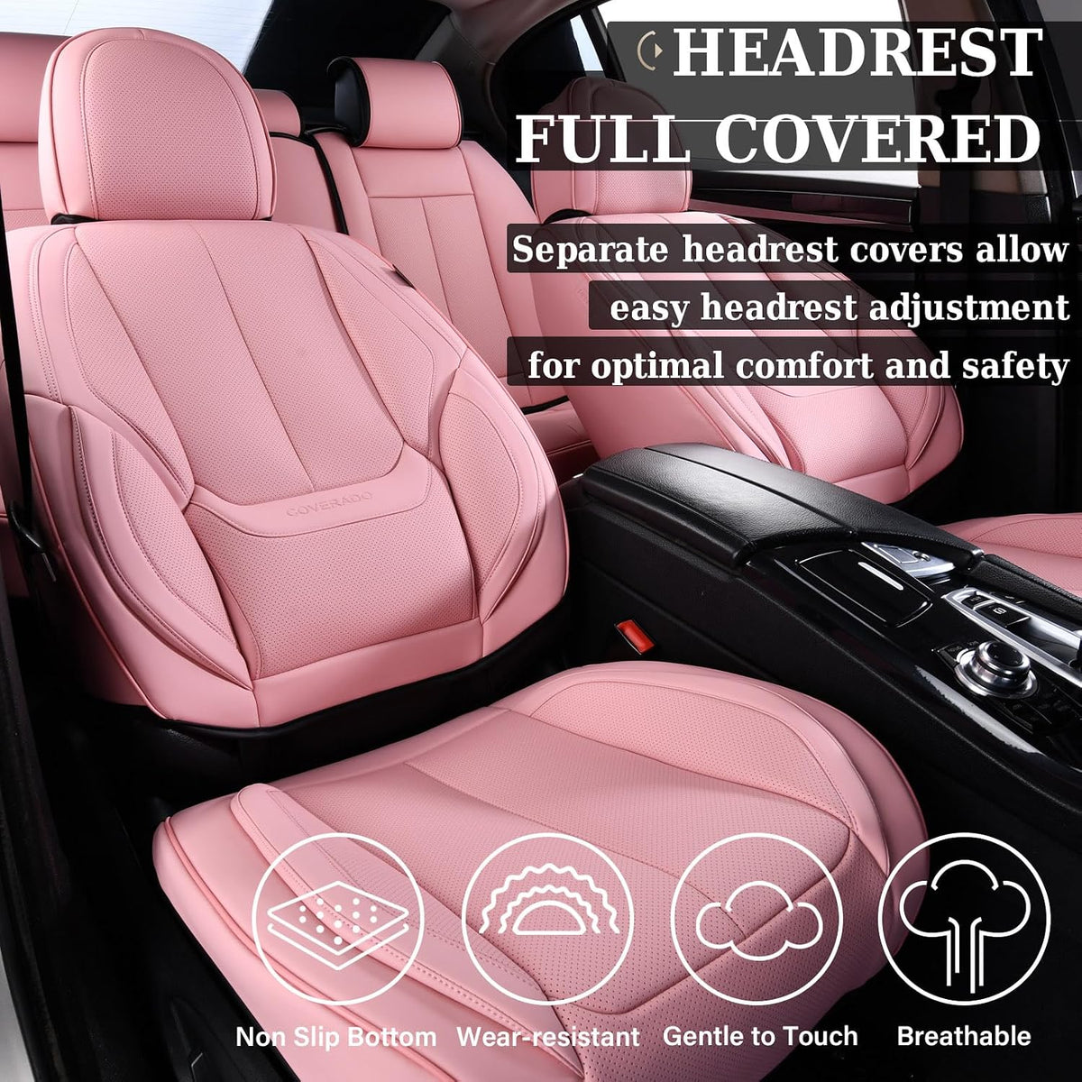 coverado car seat covers full set, seat covers, side view