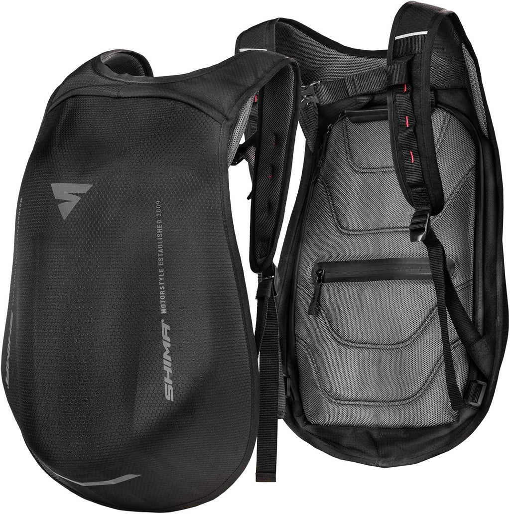 SHIMA Motorcycle Backpack, Black, One Size