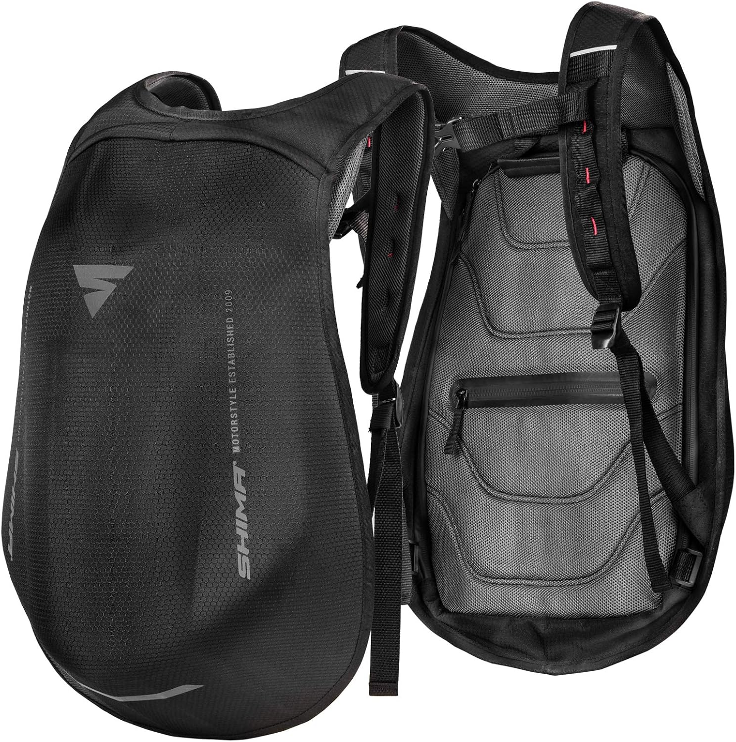 SHIMA Motorcycle Backpack, Black, One Size