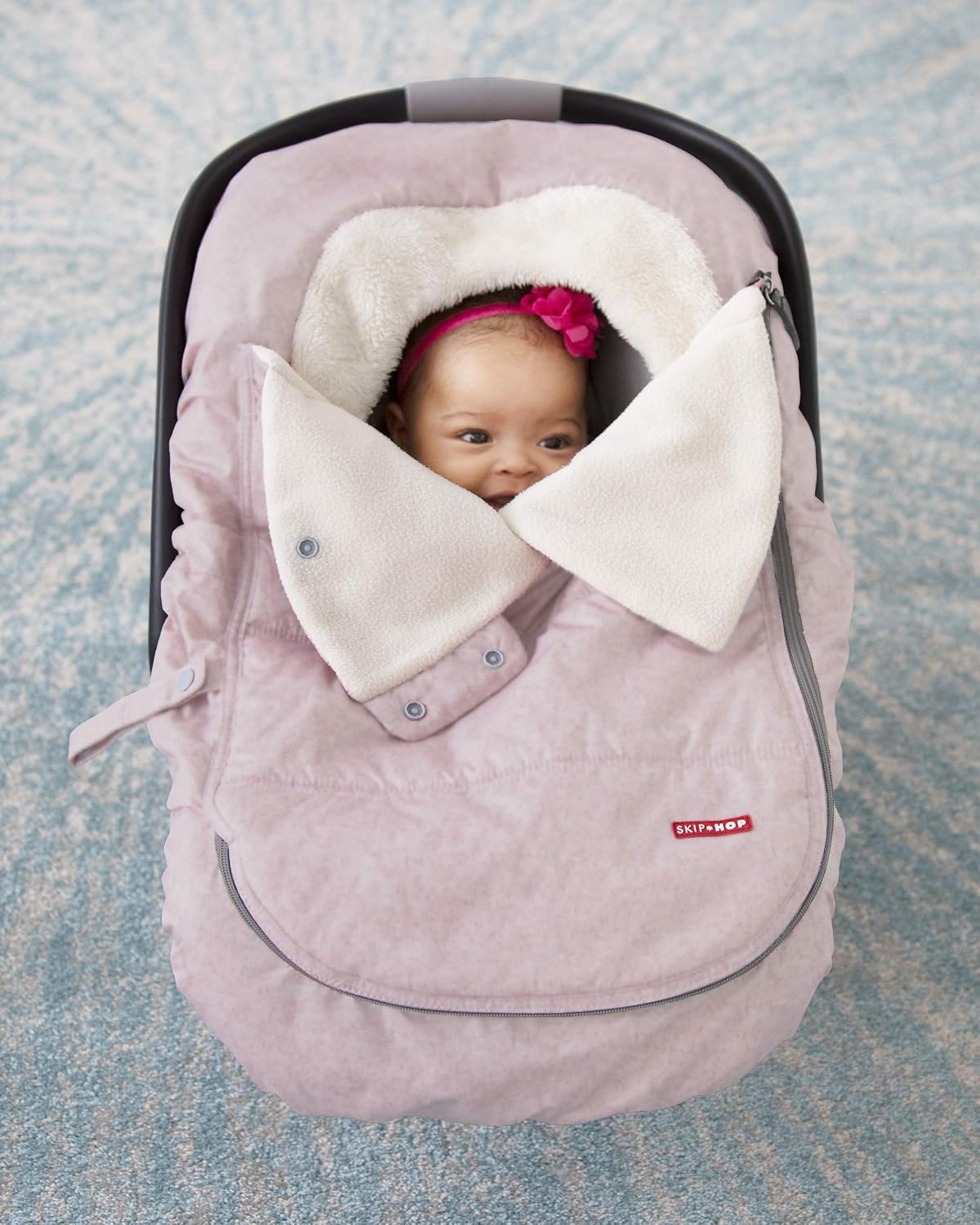 skip hop winter car seat cover, stroll &, side view