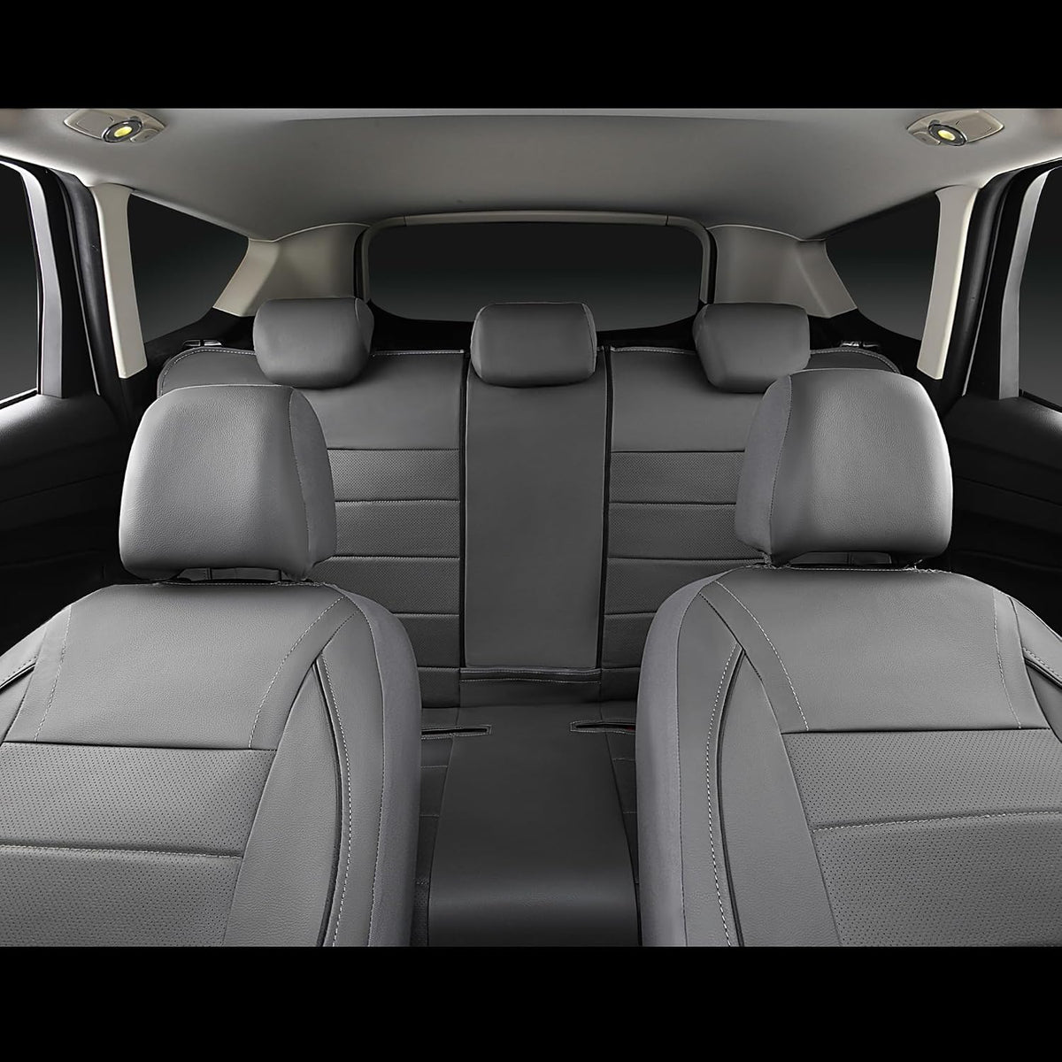 car pass piping faux leather car seat cover, side view