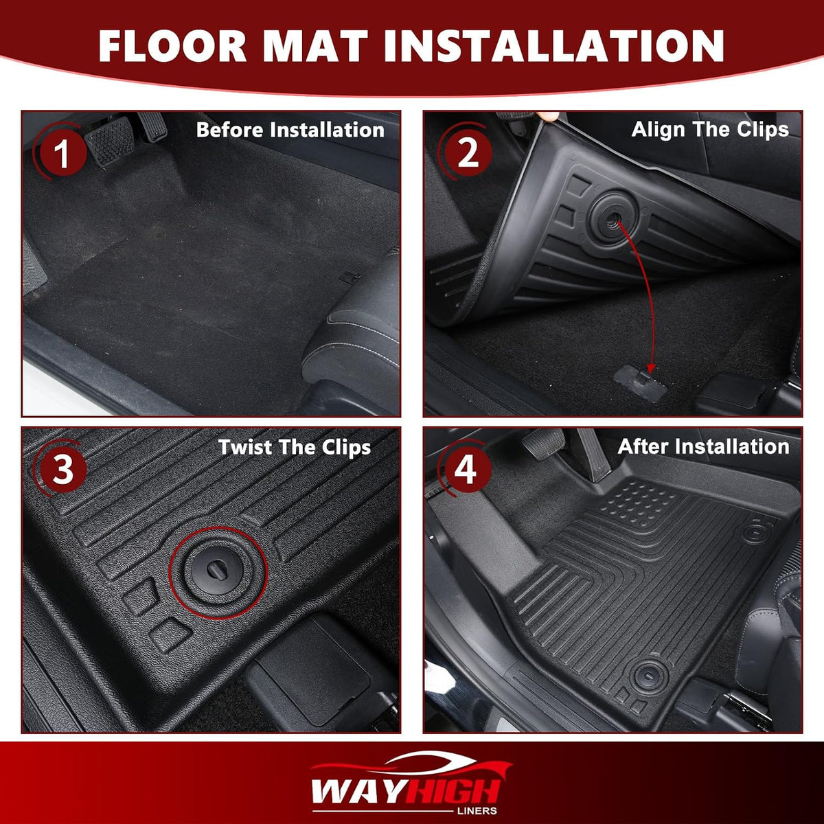 floor mats & cargo liner for 2025 2026, package contents