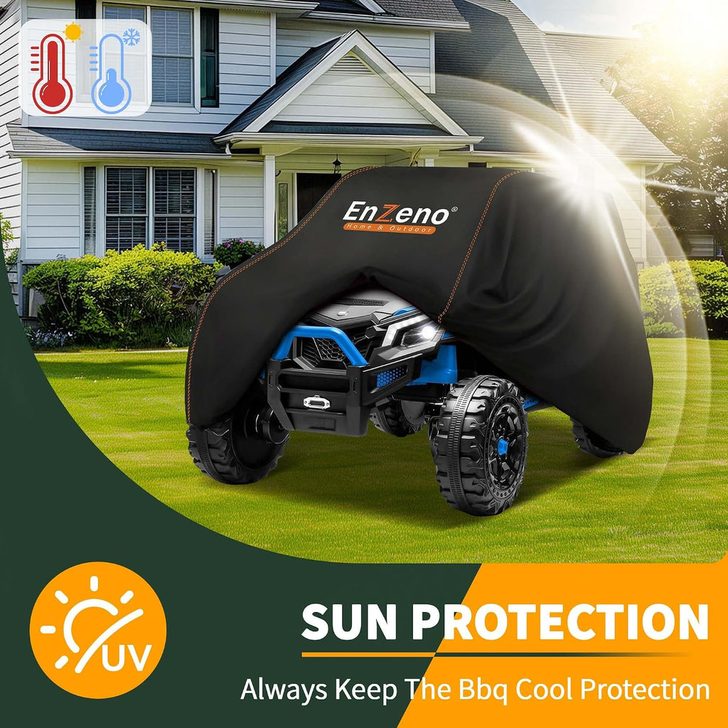 Enzeno Kids Ride-On Toy Car Cover,Large Power Wheels Cover Waterproof,Outdoor Toy Car Covers for Power Wheels Jeep & Toddler Electric Vehicles,All-Weather Protection,Universal Kid Ride-on Accessories