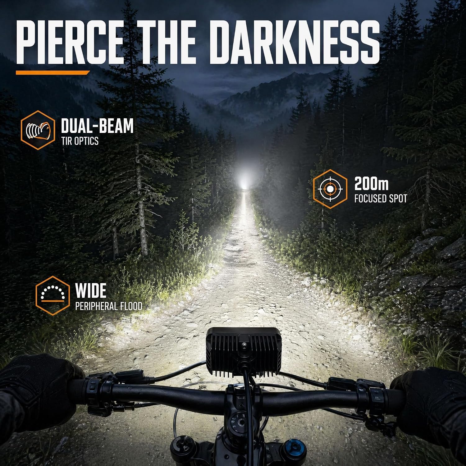 Baja Light for Ebike,Baja Light for Ridstar Q20,Universal 3 Pin Plug | White High Beam 20W 6000-6500K Compatible with Ridstar Q20 Lite/Q20 Pro, Ebike, Motorcycle & ATV