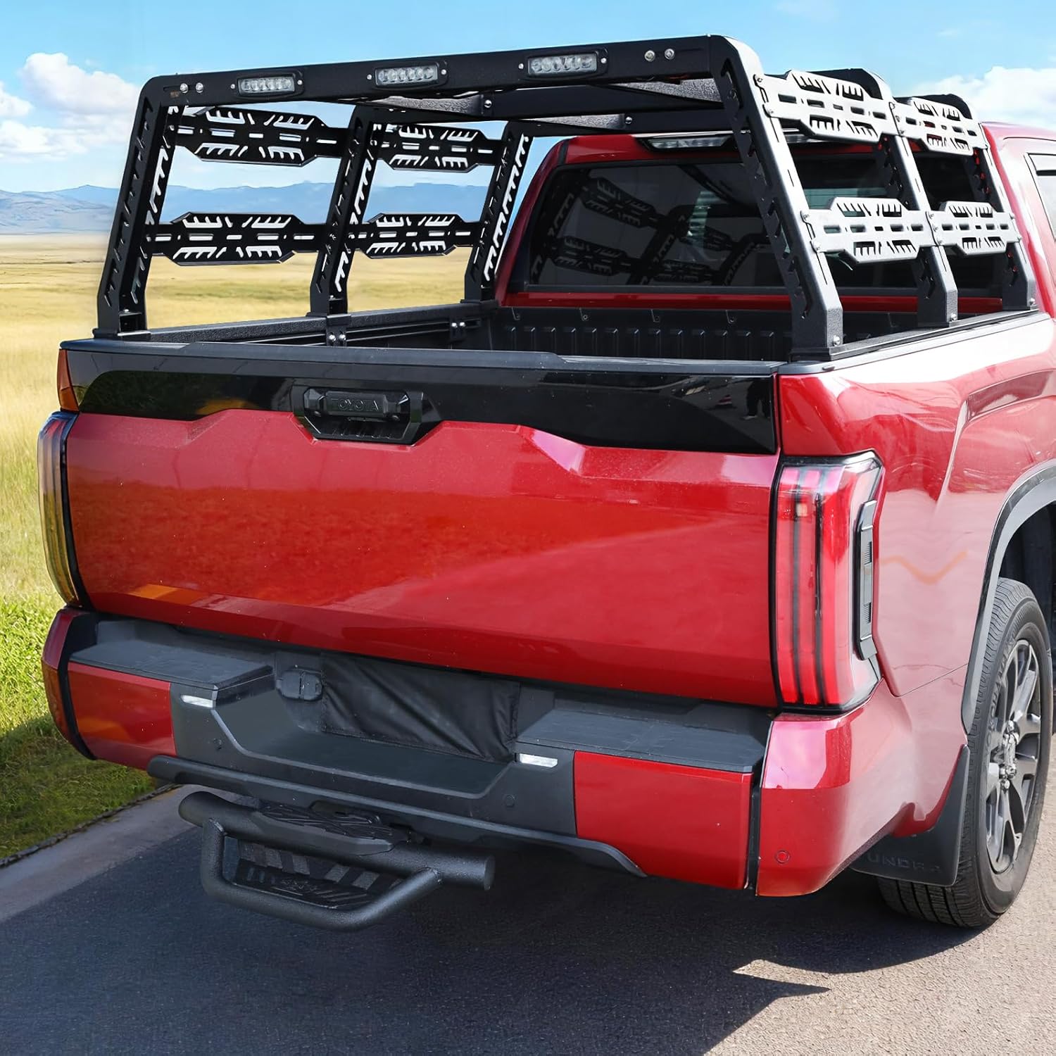 Double Layer Tow Hitch Step for 2" Hitch Receiver, Carbon Steel with Dual-Stage Black Powder Anti-Slip Trailer Hitch Step Universal Fit for Trucks SUV Car Van