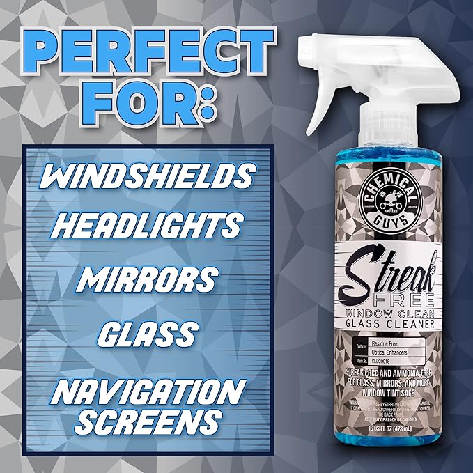 Chemical Guys CLD300 Streak Free Glass & Window Cleaner, Ammonia Free &am...