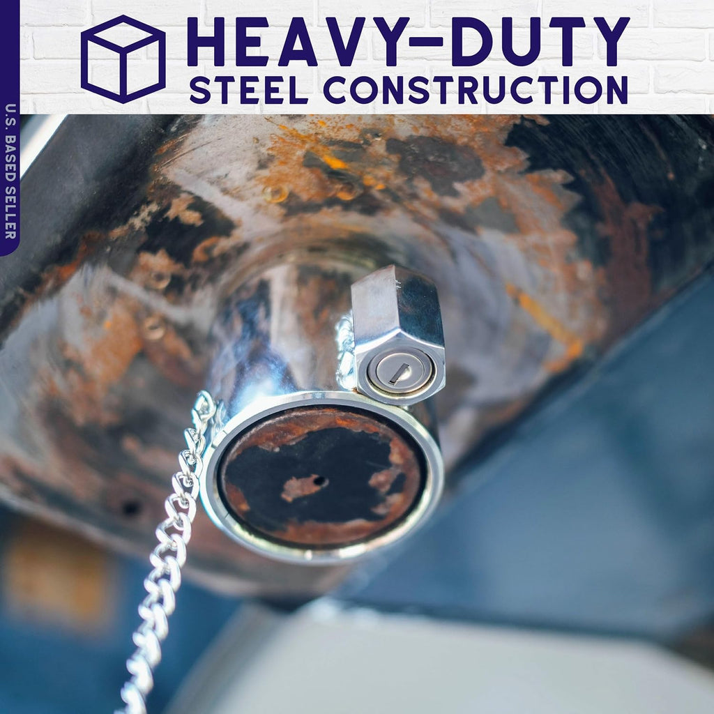 BISupply Semi Trailer King Pin Lock - Anti Theft 5th Wheel Hitch Locking Pin Kingpin Hitch Lock for RVs or Trailers