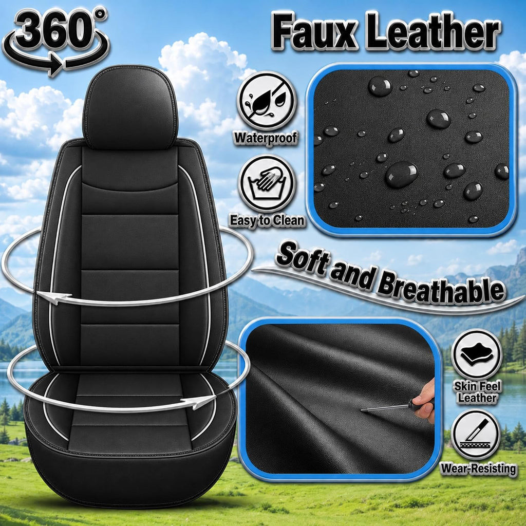 yorkneic car seat covers 5 seats set for, side view
