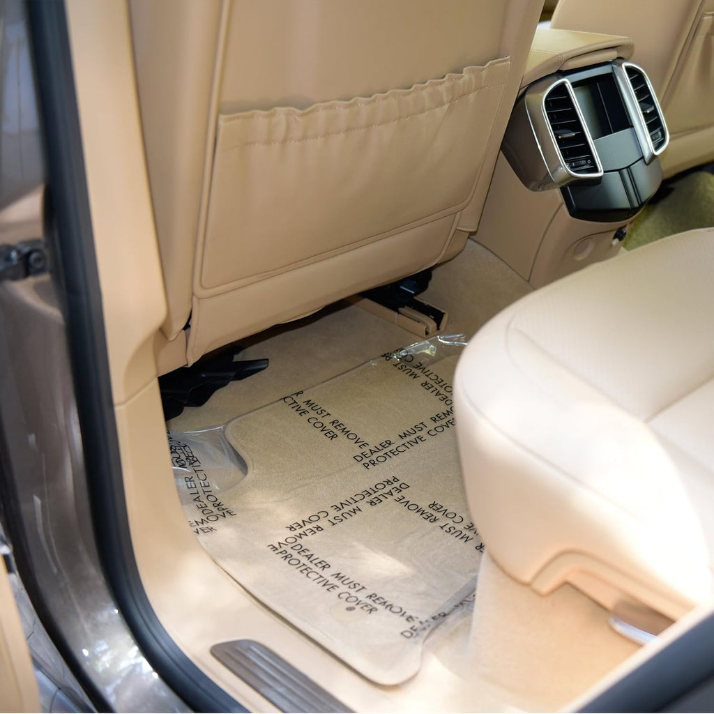 CARCAREZ Auto Adhesive Floor Mat, 4 mil Car Carpet Protector Film | 100 Mats Per Roll | 24" Wide, 200' Long