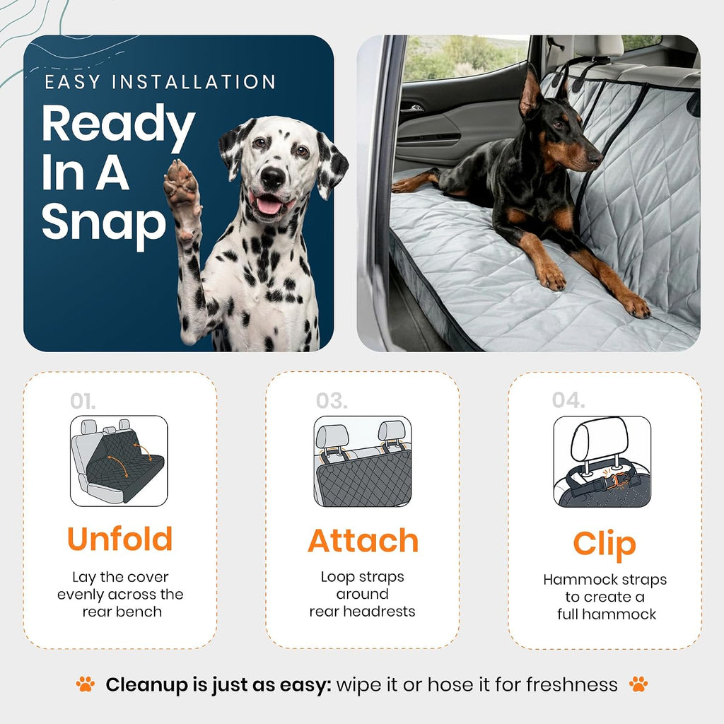 4knines dog rear seat cover for fold down, side view