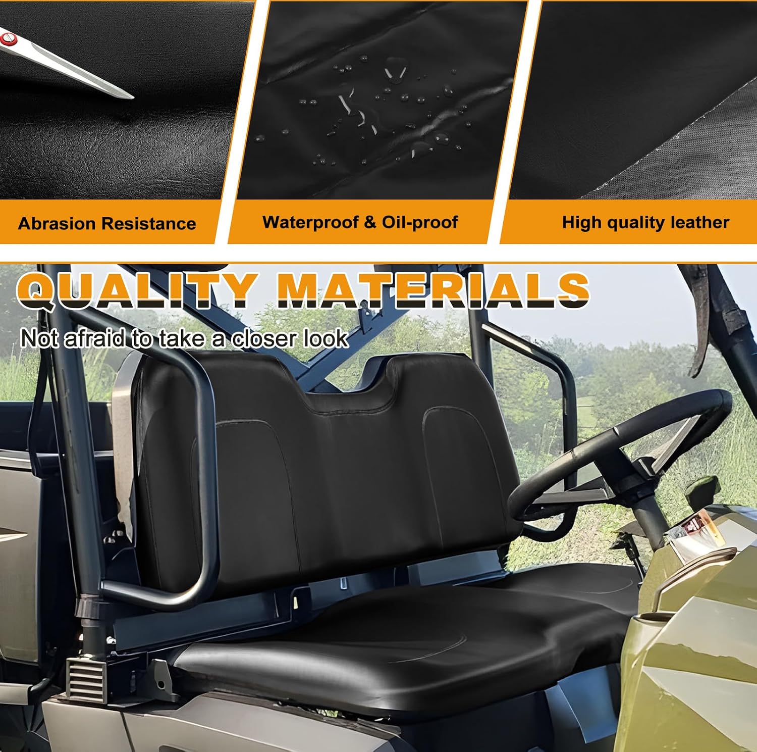 Seat Cover for 2009-2014 Polaris Ranger 800XP XP800 XP700 700 | 800 XP, Thickness Waterproof Lower Bottom UTV Seat Cover