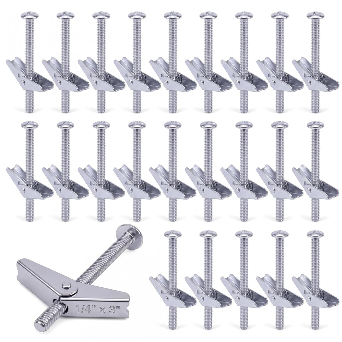 1/4" x 3" toggle bolts, heavy duty spring, main product view