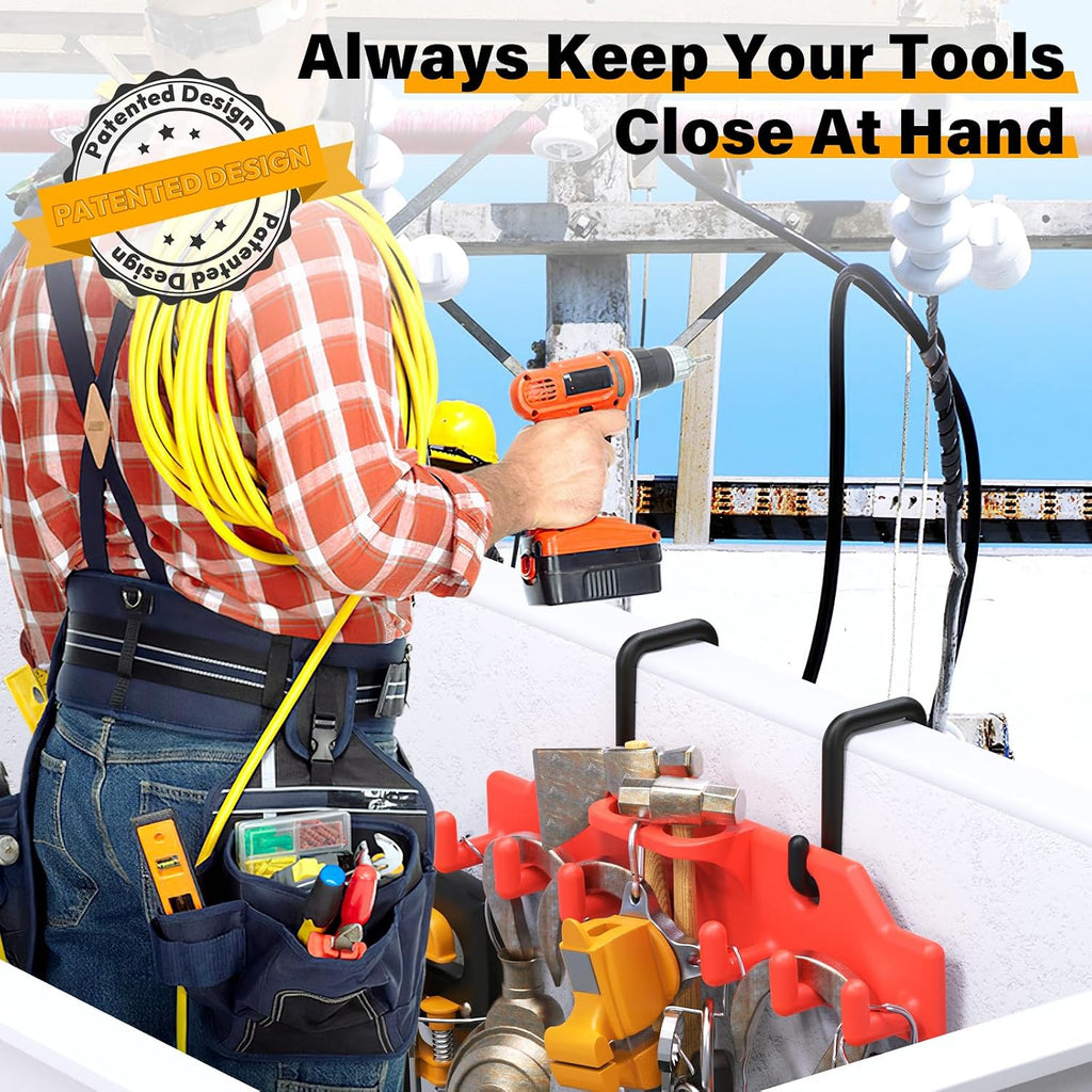 lineman tool board, bucket truck hook organizer, line on a desk or shelf