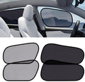 XCBYT Tesla Model Y Window Shades for Baby, Static Cling Side Window Sun Shades for Heat Insulation & UV Protection, Semi-Transparent Car Privacy Window Covers, Front Driver Window Sunshade, 4PCS